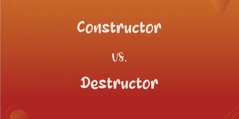 Difference Between Constructor and Destructor in C++
